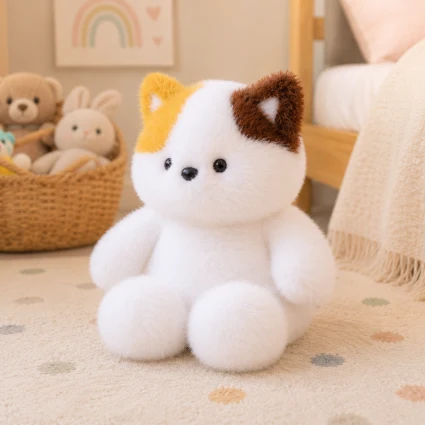 Бегающая игрушка кот 40 см мягкая игрушка котик с имитацией бега, плюшевый котенок с подвижными лапками